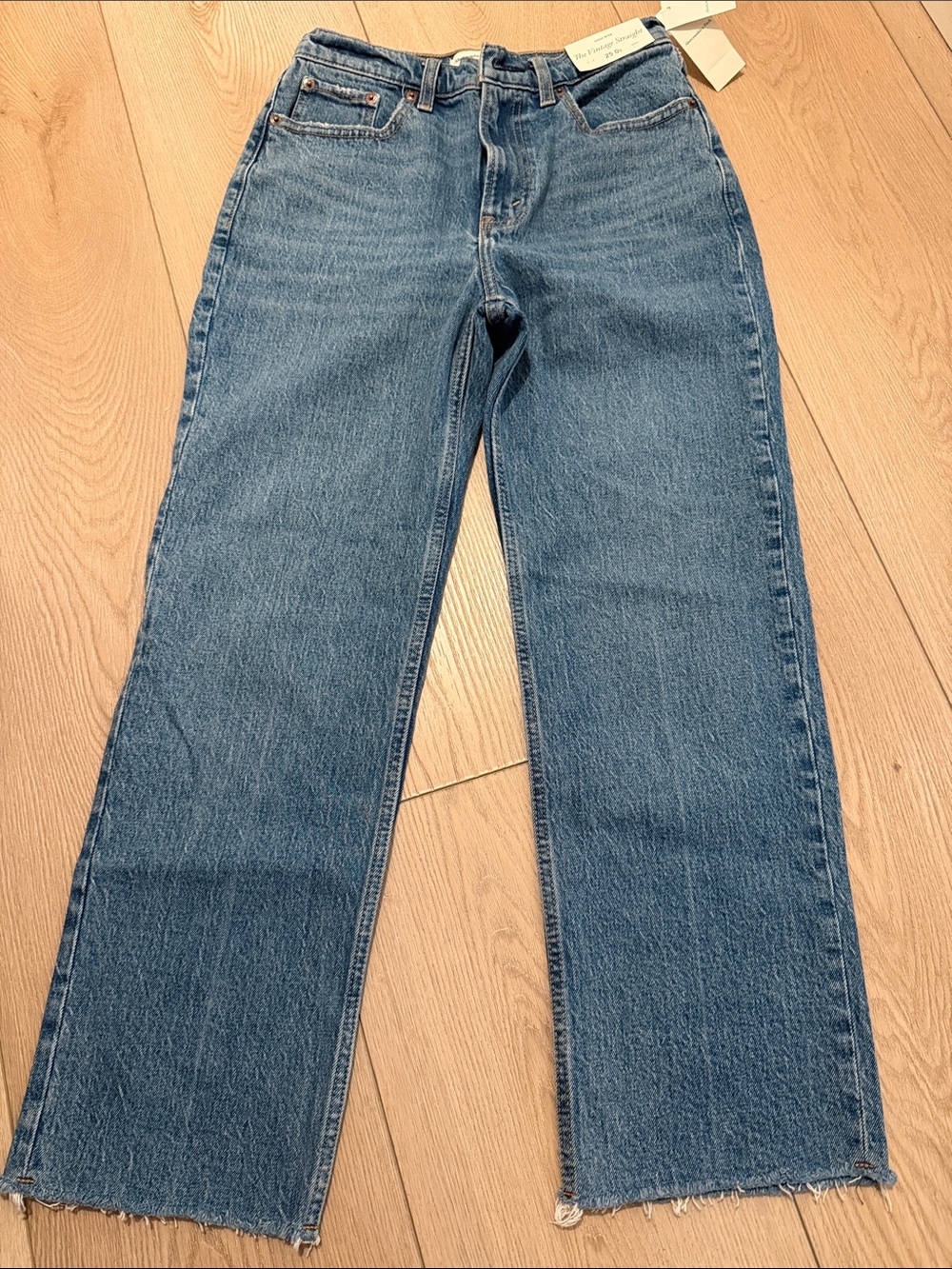 Abercrombie & Fitch Medium Blue Vintage Straight High-Rise Jeans